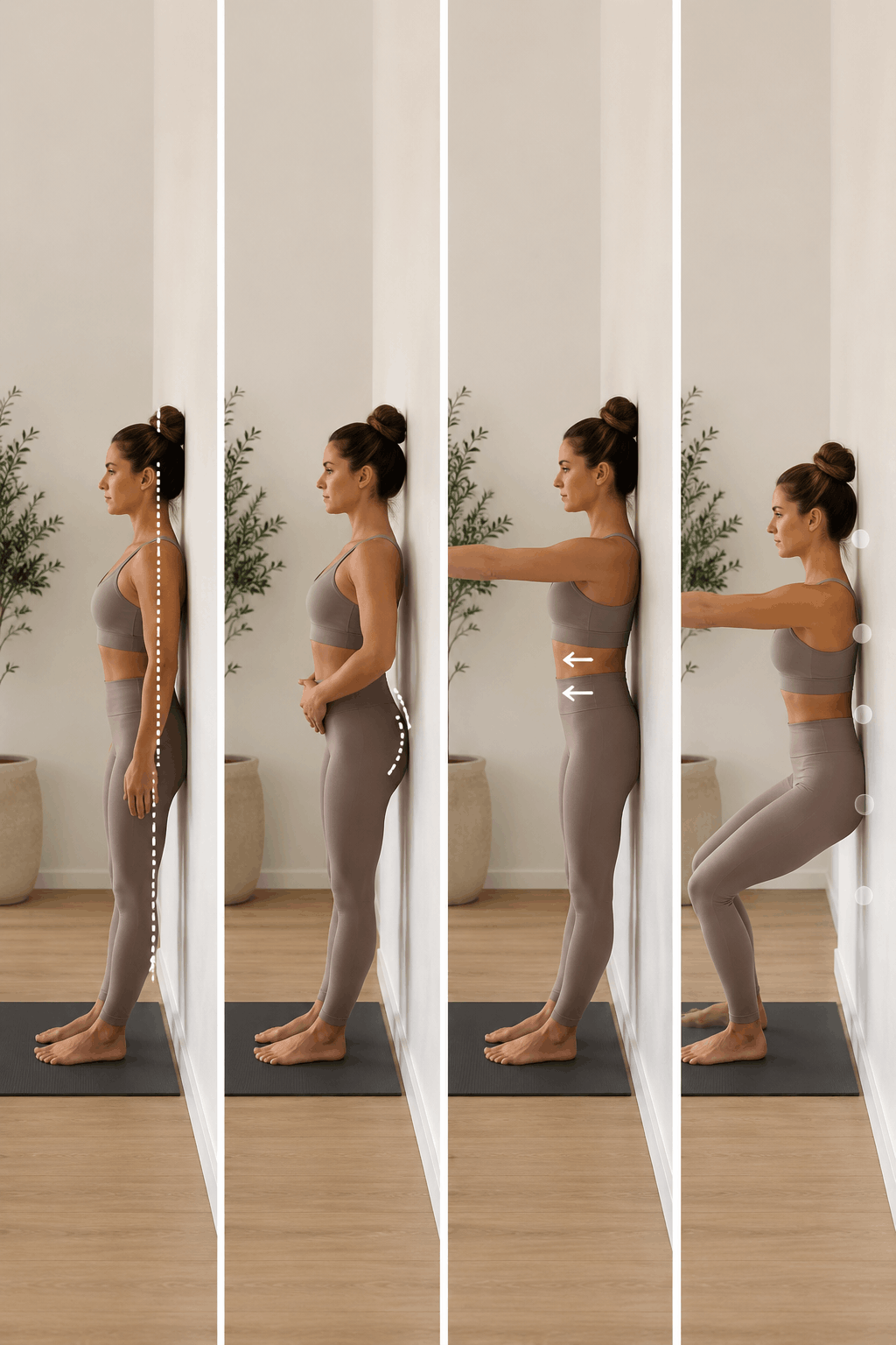 Pilates an der Wand 