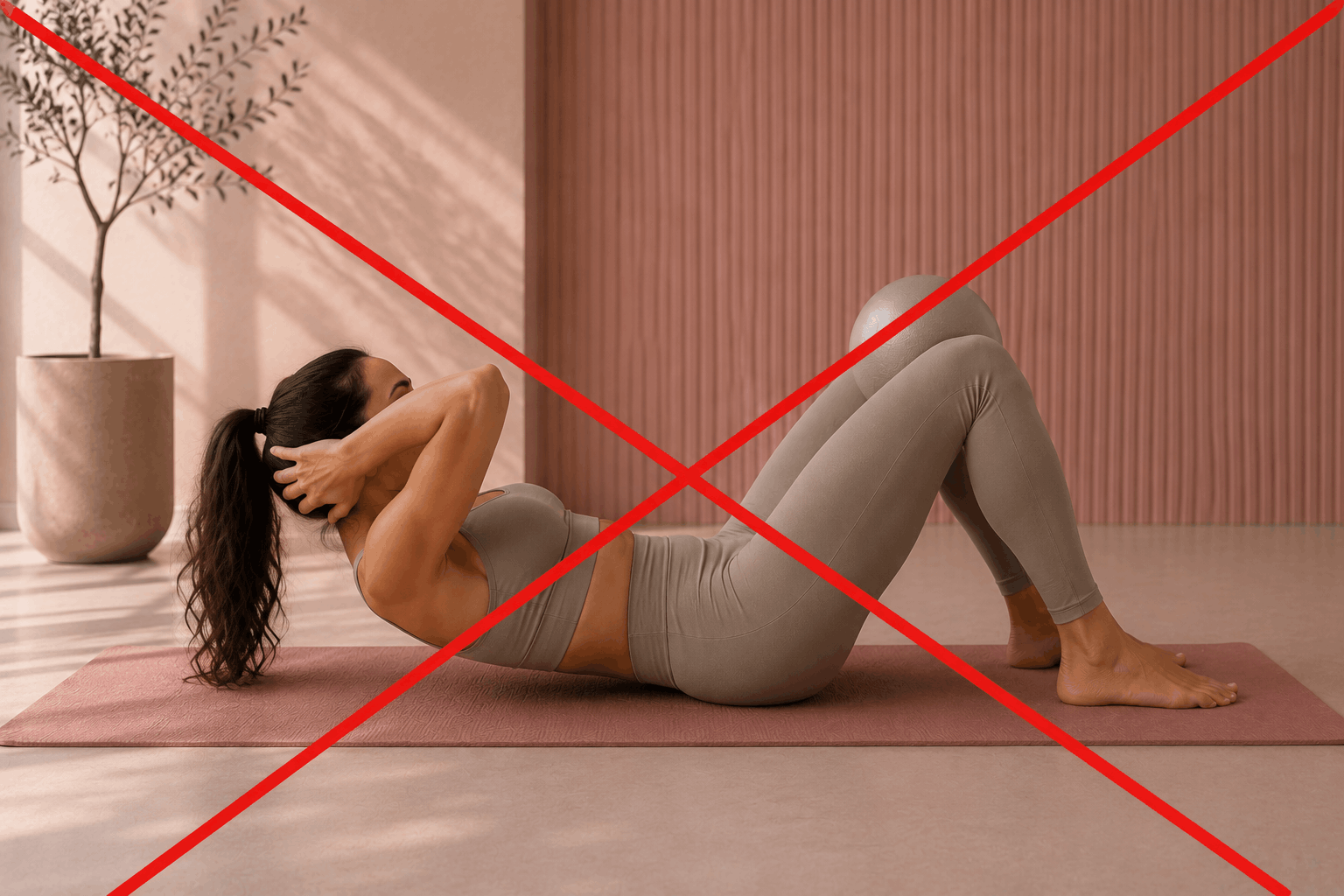 Pilates Fehler mit dem Ball