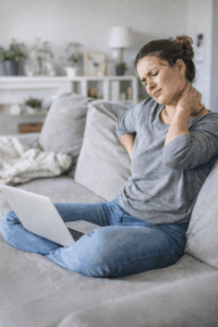 Rückenschmerzen beim Sitzen auf der Couch