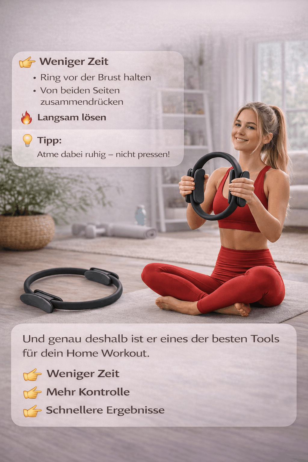 Mit dem Pilates Ring zuhause 