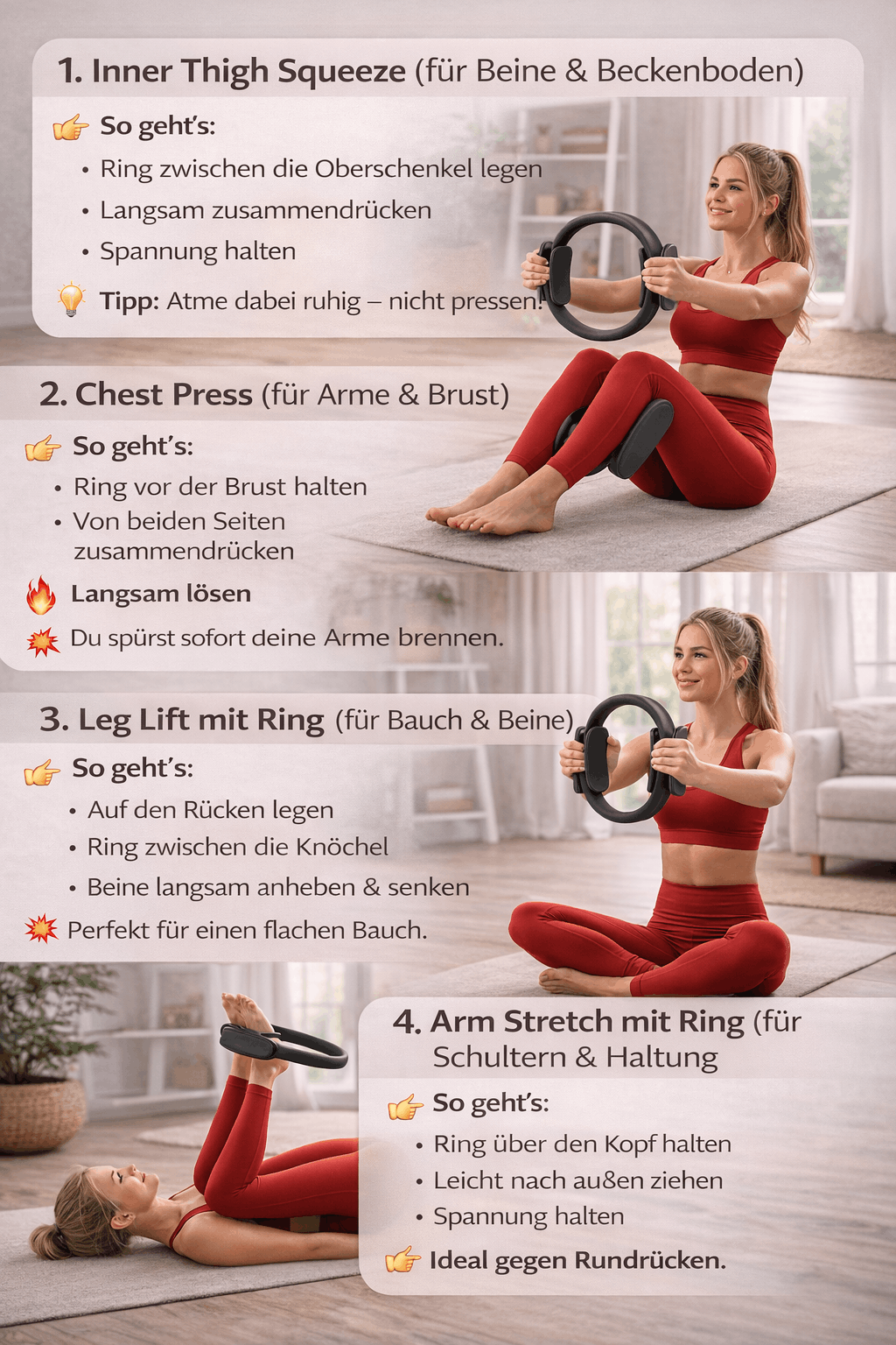 Übungen mit dem Pilates Ring 