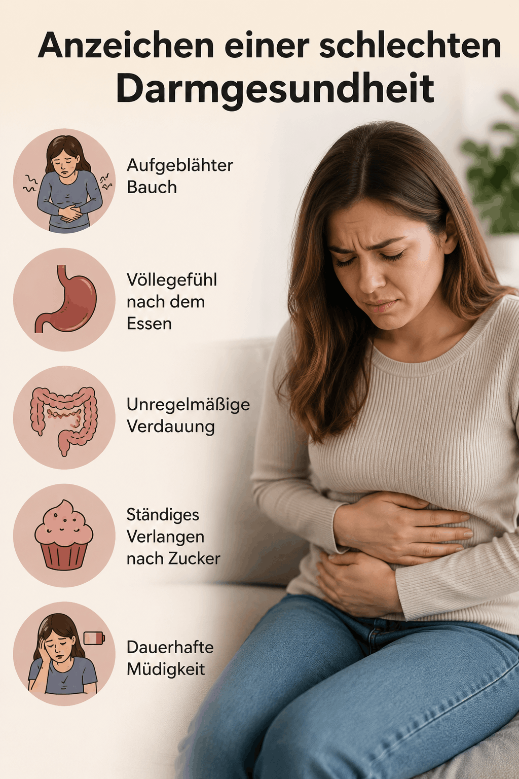 Anzeichen von Darmungesundheit