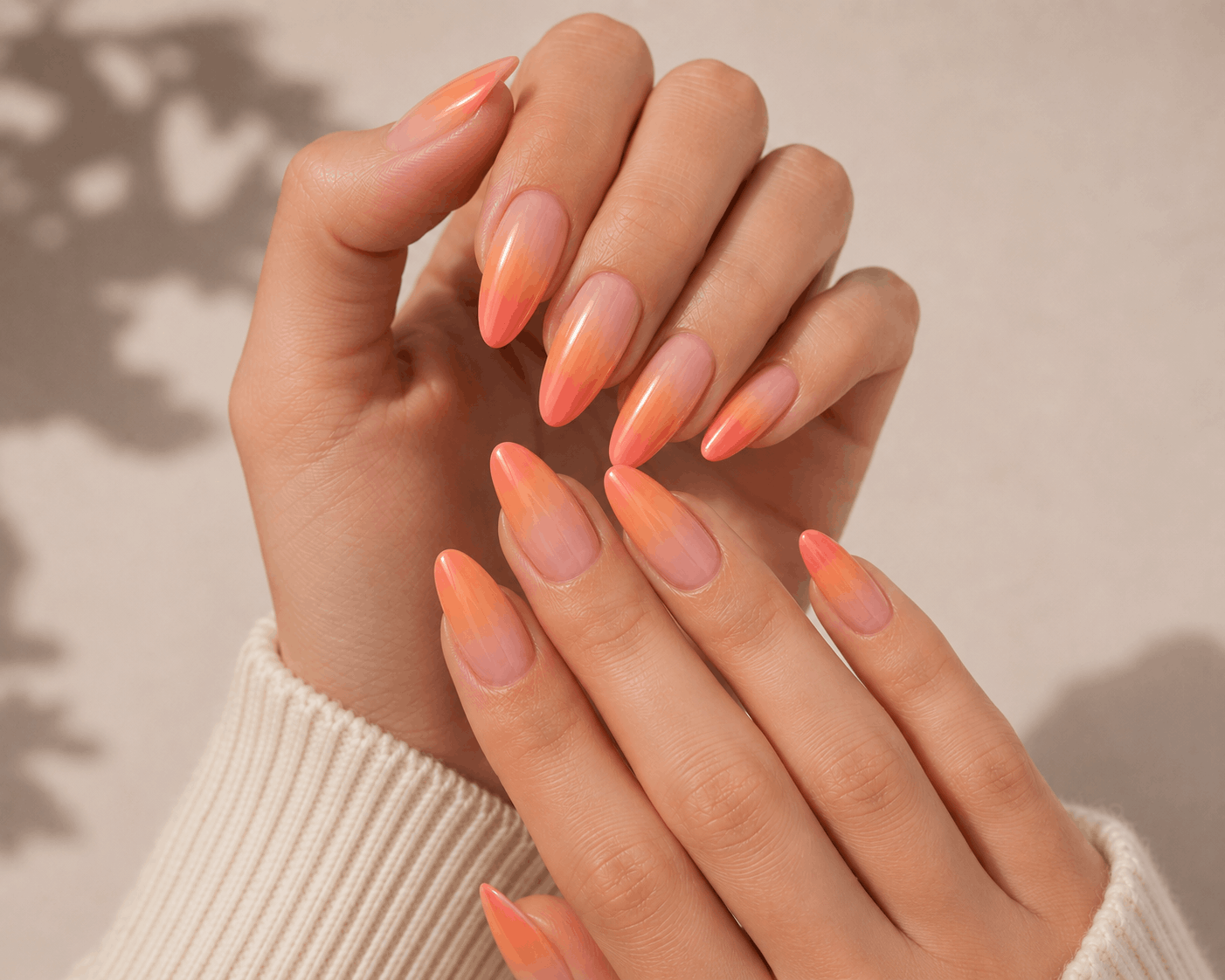 Peach Nägel 