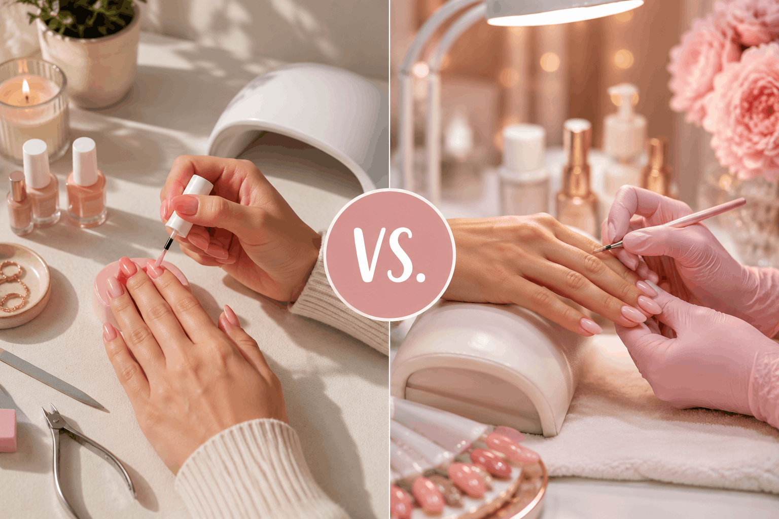 Zuhause vs. Nagelstudio